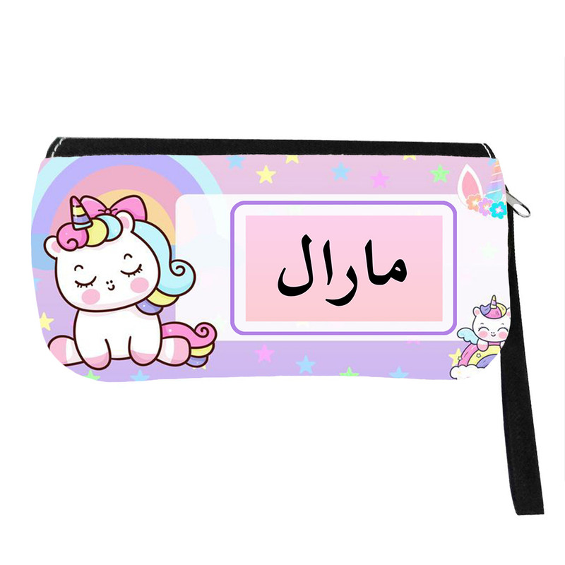 جامدادی مدل اسم شخصی طرح تک شاخ یونیکورن اسم مارال کد 0801