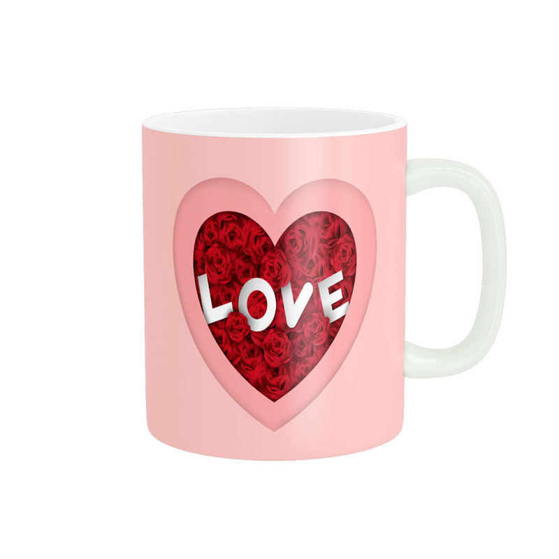 ماگ پادآفرین مدل عشق طرح قلب LOVE کد p6335