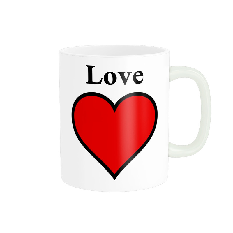 ماگ پاد آفرین مدل فانتزی طرح قلب عشق love کد p11805