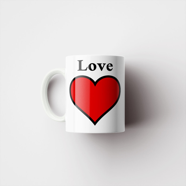 ماگ پاد آفرین مدل فانتزی طرح قلب عشق love کد p11805