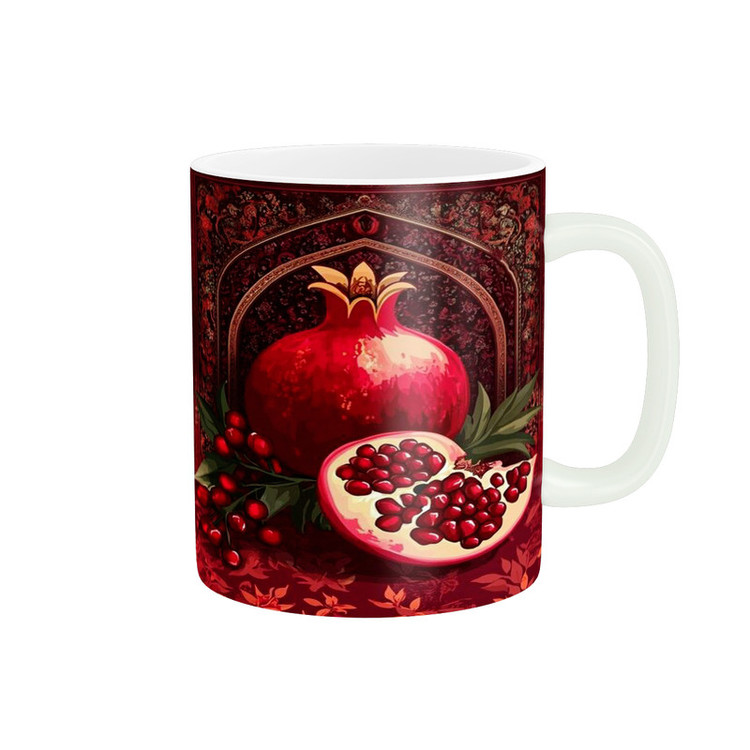ماگ پاد آفرین مدل فانتزی طرح پاییزی شب یلدا شب چله انار کد p11669