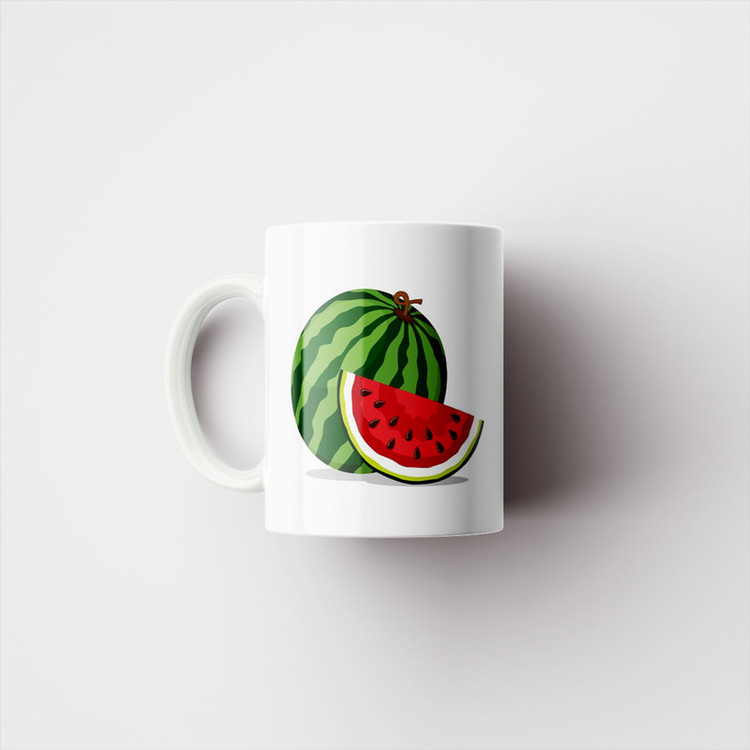 ماگ پادآفرین مدل یلدایی شب یلدا شب چله طرح انار و هندوانه کد p2611