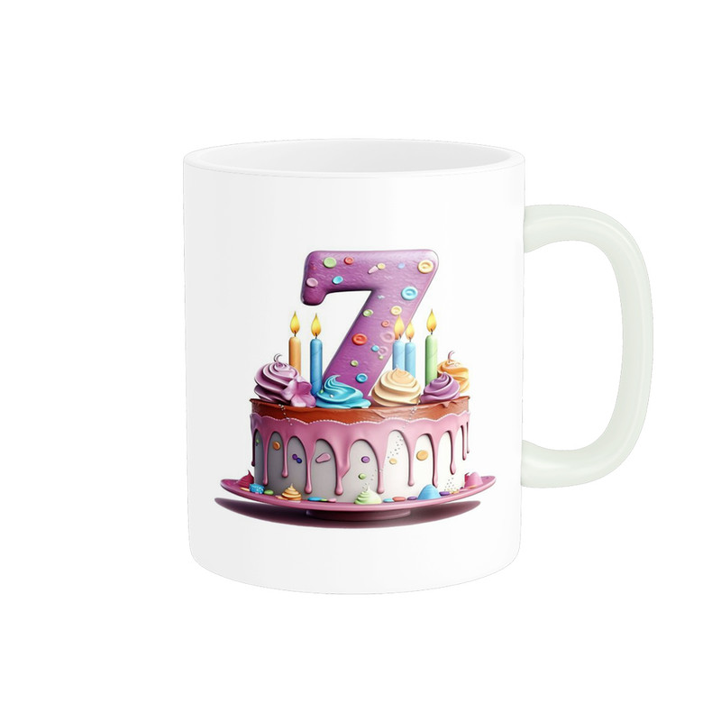 ماگ ناریکو مدل تولدت مبارک عدد 7 کد a007