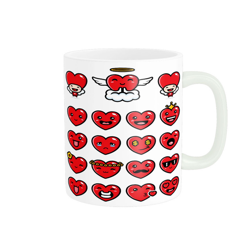 ماگ پادآفرین مدل عشق طرح قلب LOVE کد p6307