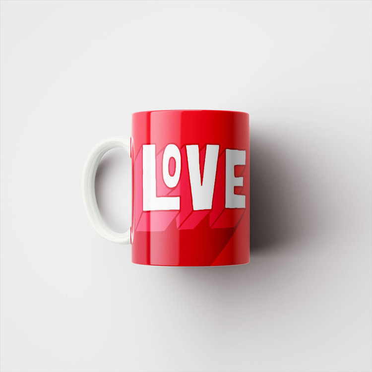 ماگ پادآفرین مدل عشق طرح قلب LOVE کد p6225