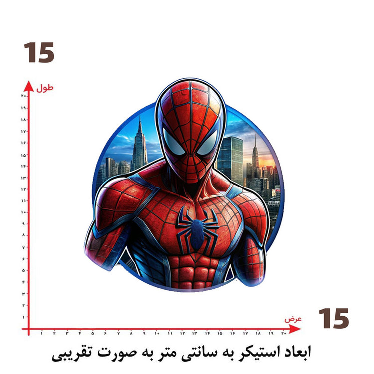 استیکر پارچه و لباس پاد آفرین طرح مرد عنکبوتی کد 1841