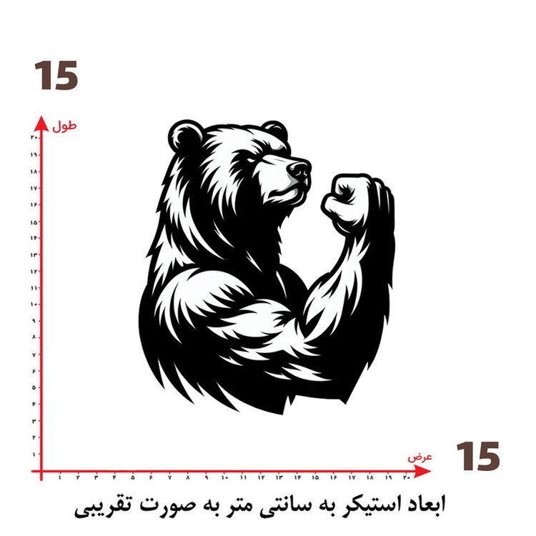 استیکر پارچه و لباس پاد آفرین طرح خرس کد 3231