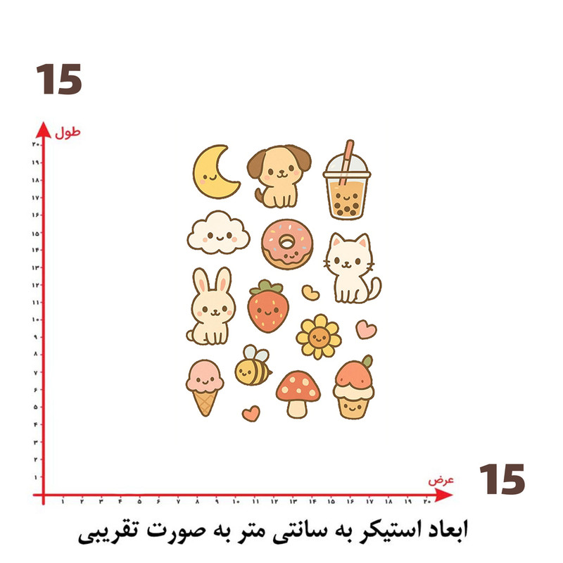 استیکر پارچه و لباس پاد آفرین طرح کارتونی کد 5777