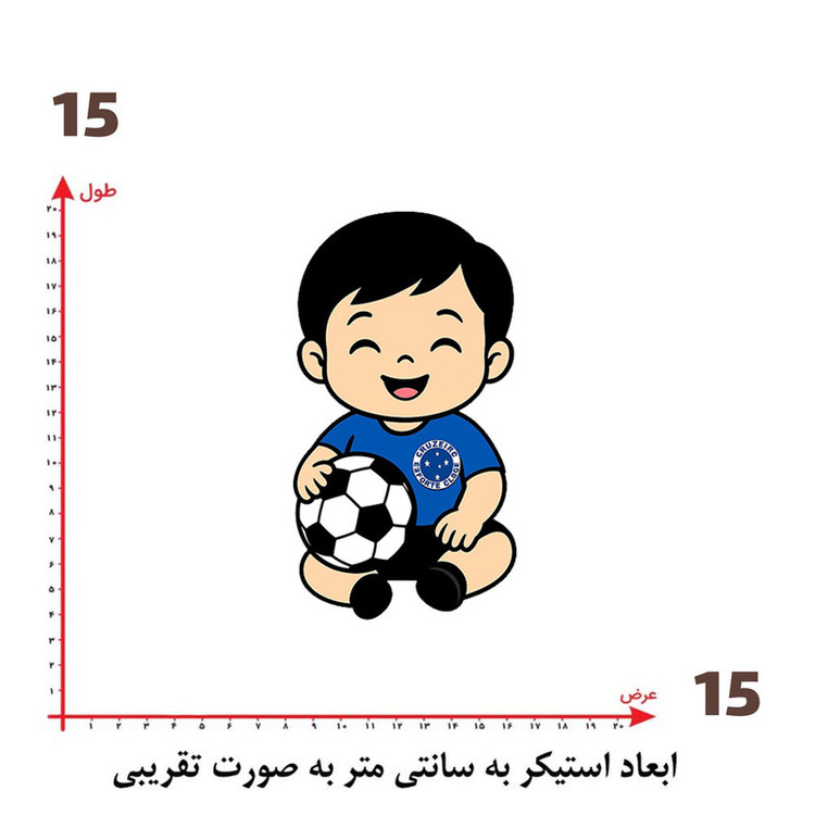 استیکر پارچه و لباس پاد آفرین طرح کارتونی پسر کوچولو کد 5426