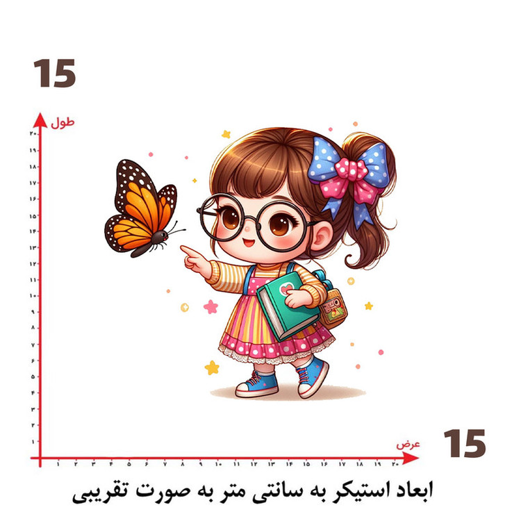 استیکر پارچه و لباس پاد آفرین طرح دختر کد 532