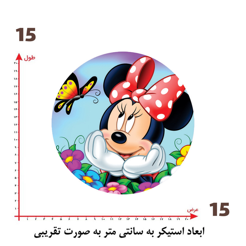 استیکر پارچه و لباس پاد آفرین طرح کارتونی میکی موس کد 5889