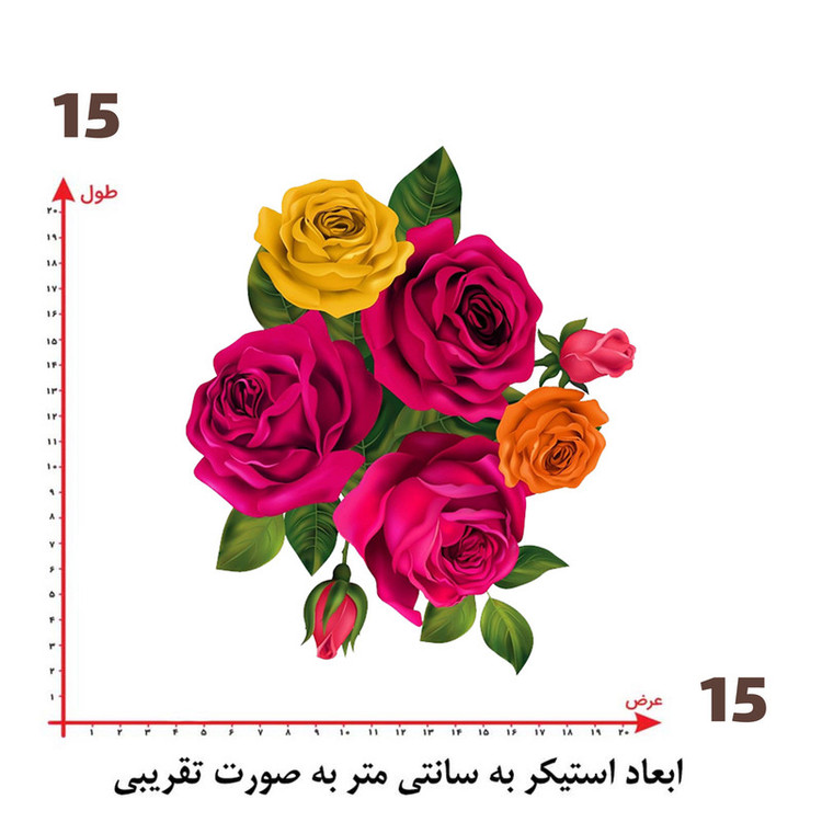 استیکر پارچه و لباس پاد آفرین طرح گل کد 3405