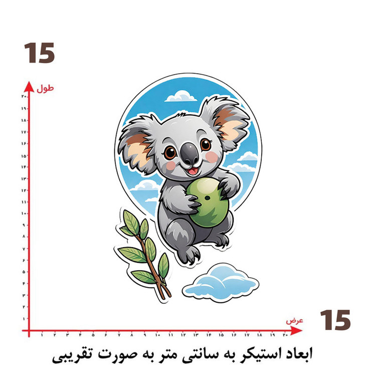 استیکر پارچه و لباس پاد آفرین طرح کوالا کد 615