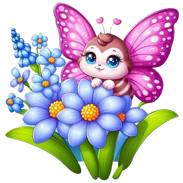 استیکر پارچه و لباس پاد آفرین پروانه و گل کد 5324