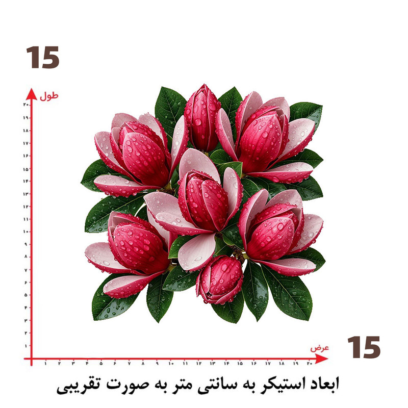 استیکر پارچه و لباس پاد آفرین طرح گل کد 5066