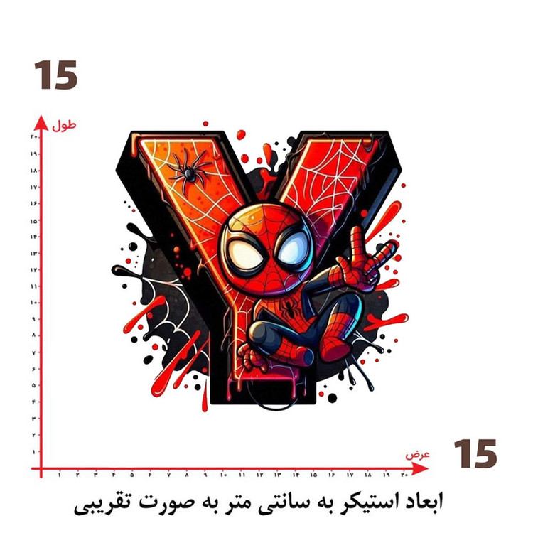 استیکر پارچه و لباس پاد آفرین طرح مرد عنکبوتی کد 4759