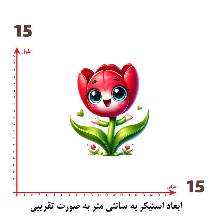 استیکر پارچه و لباس پاد آفرین طرح گل کد 1604