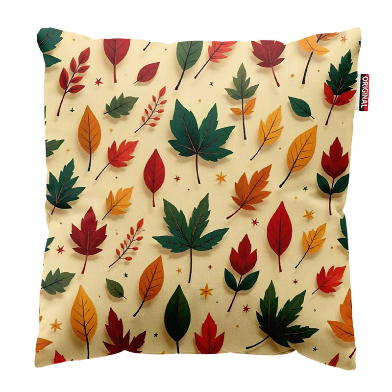 کوسن پاد آفرین طرح برگ پاییز کد 2445 سایز 40*40 سانتی متر