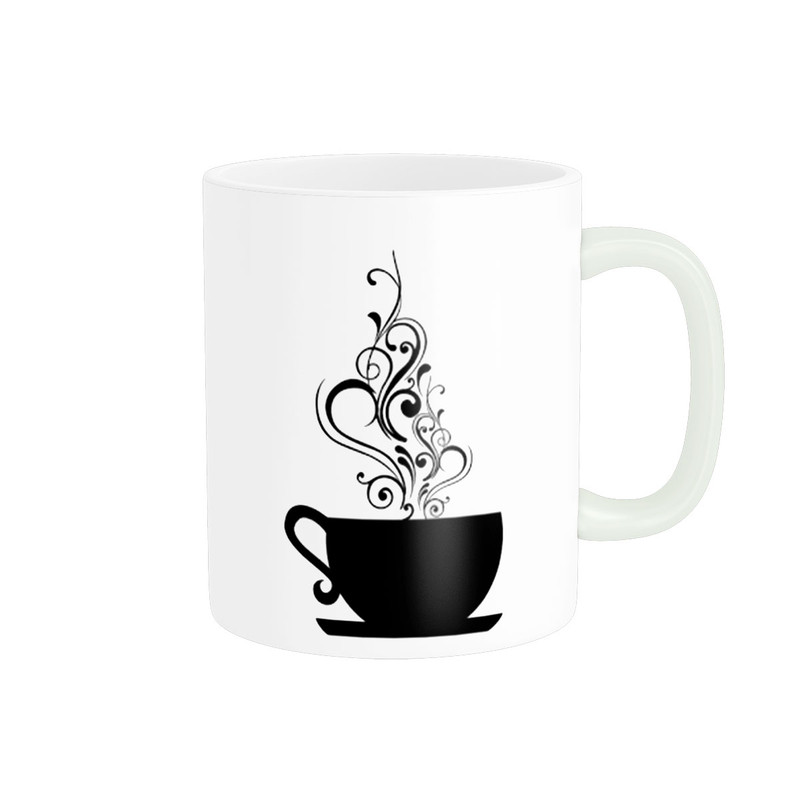 ماگ پادآفرین طرح چای و قهوه کد 0077