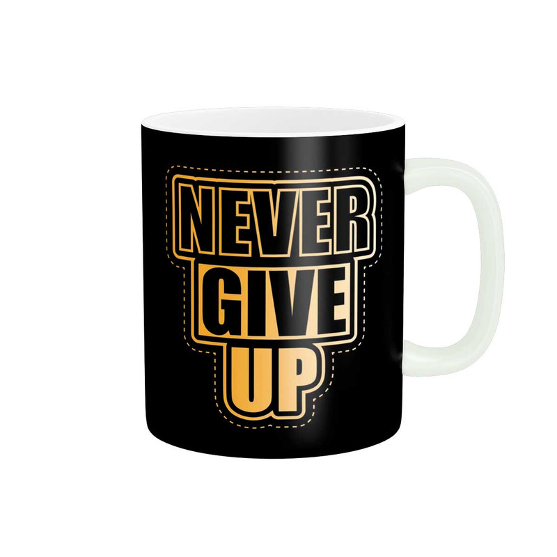 ماگ پاد آفرین طرح جمله انگیزشی  Never give up کد 2017