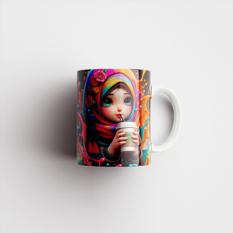ماگ پاد آفرین مدل دخترانه فانتزی طرح استارباکس کد 977