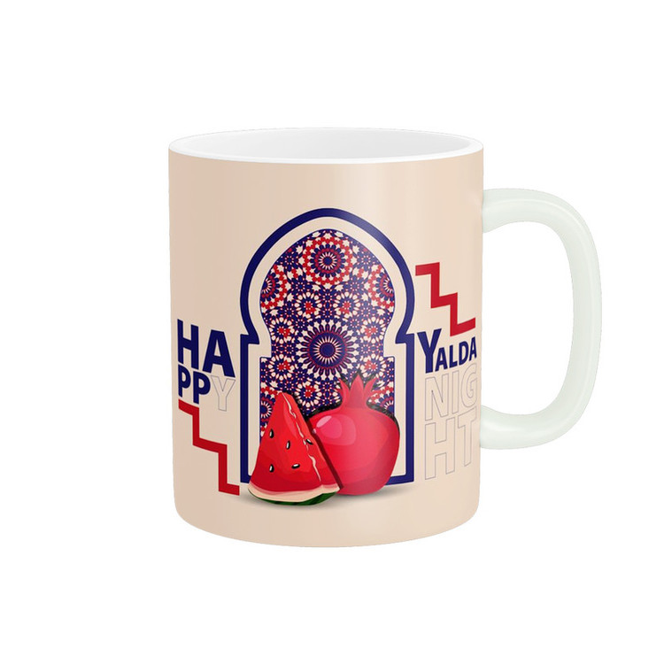 ماگ پادآفرین مدل شب یلدا مبارک طرح یلدایی کد p1309