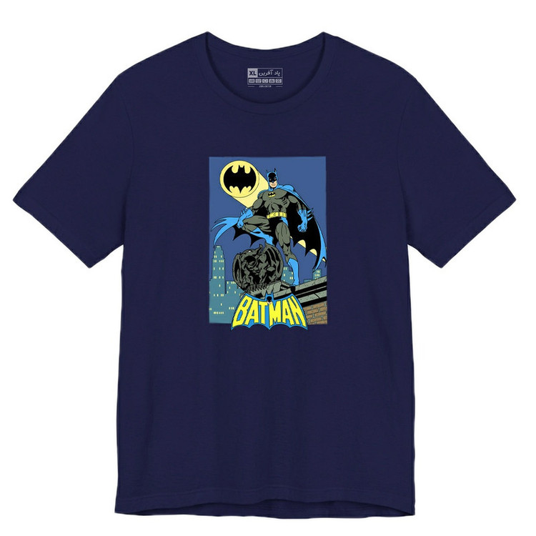 تیشرت آستین کوتاه یقه گرد مردانه پاد آفرین مدل بتمن PS927