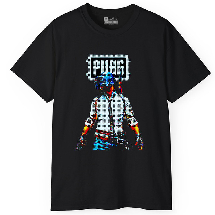 تی شرت آستین کوتاه یقه گرد مردانه پاد آفرین مدل پابجی PUBG کد 1822