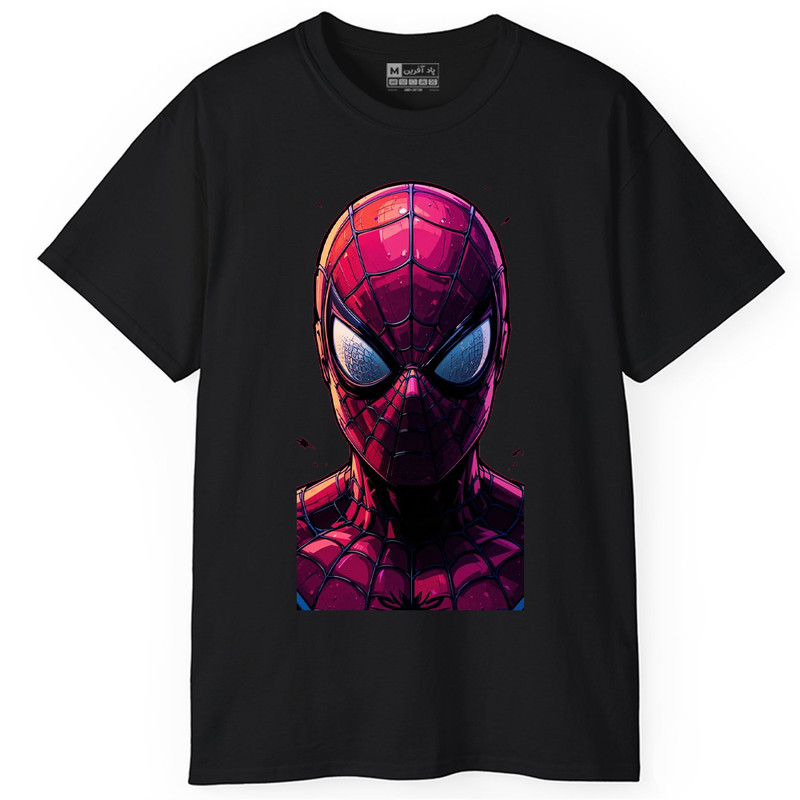 تی‌ شرت آستین کوتاه یقه گرد مردانه پاد آفرین مدل کارتونی مرد عنکبوتی کد 1729