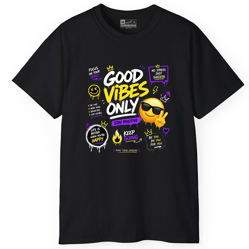 تی‌ شرت آستین کوتاه یقه گرد مردانه پاد آفرین مدل انگیزشی کد 1675