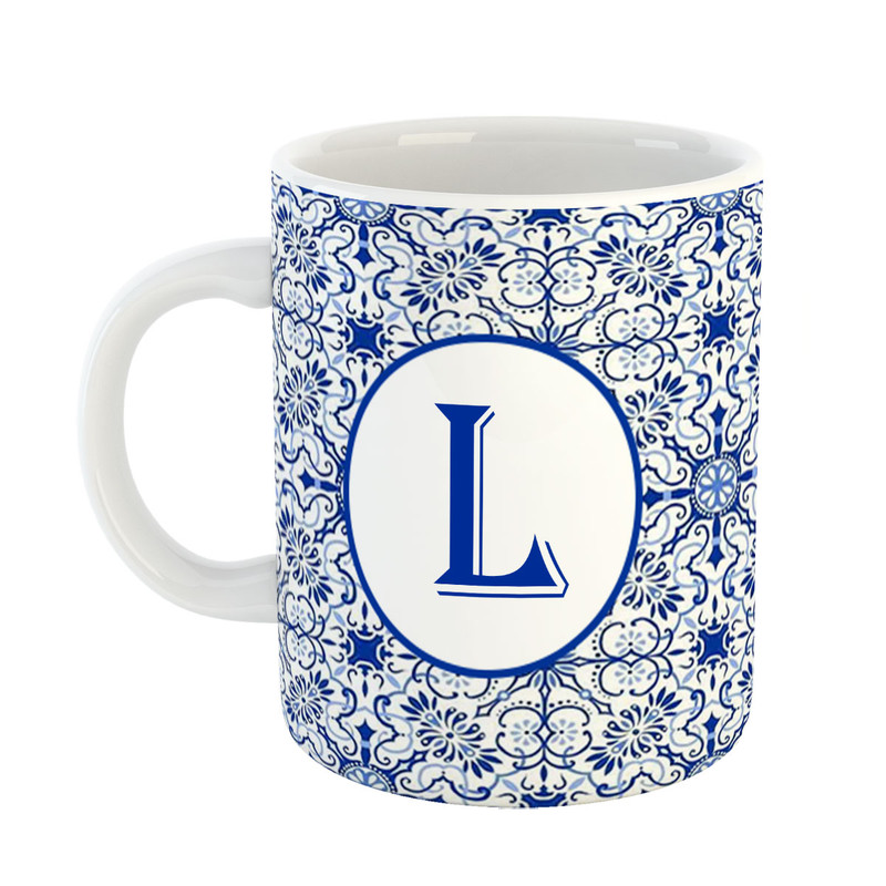 ماگ پادآفرین مدل فانتزی طرح حرف L کد 31