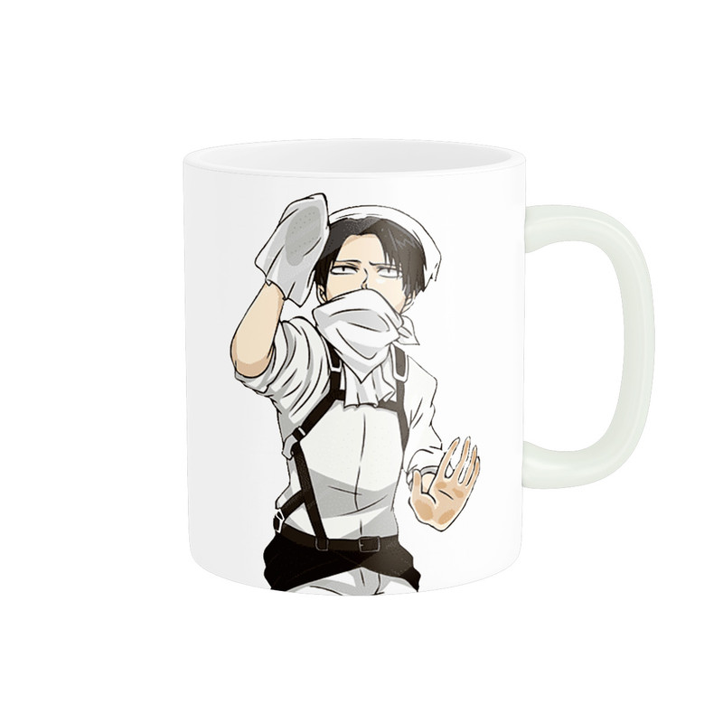 ماگ پادآفرین طرح انیمه اتک ان تایتان - نبرد تایتان ها - کاپتان لیوای Attack on Titan کد 0834