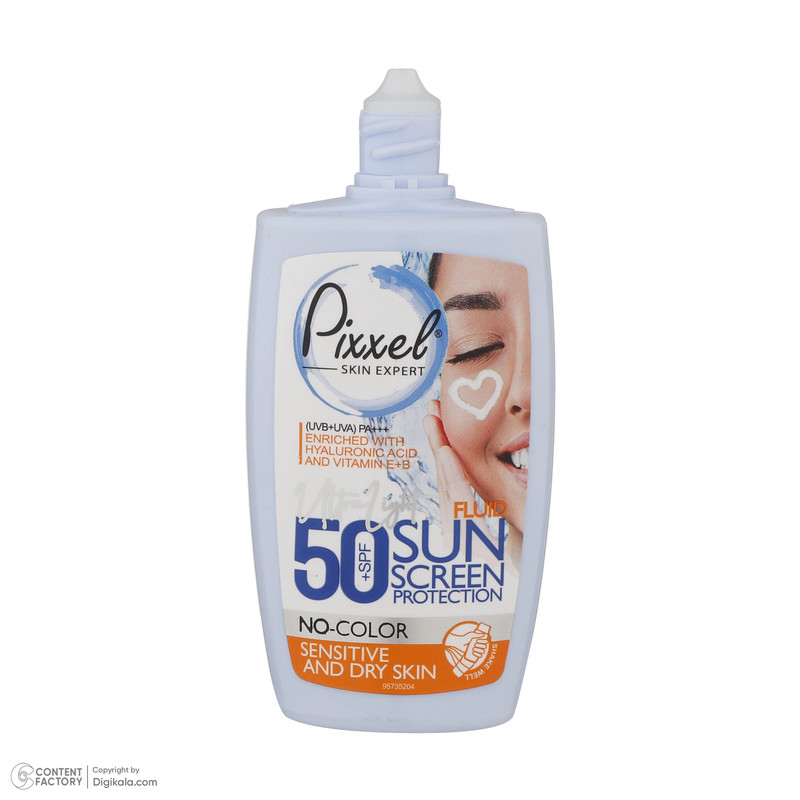 کرم ضدآفتاب بیرنگ پیکسل SPF50 مدل Sensitive، مناسب پوستهای خشک و حساس، حجم 50 میلیلیتر