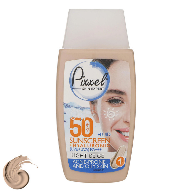 کرم ضدآفتاب رنگی پیکسل 50 SPFمدل LIGHT BEIGE مناسب برای پوستهای چرب، حجم 50 میلیلیتر
