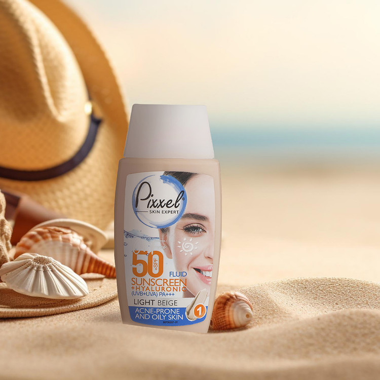 کرم ضدآفتاب رنگی پیکسل 50 SPFمدل LIGHT BEIGE مناسب برای پوستهای چرب، حجم 50 میلیلیتر